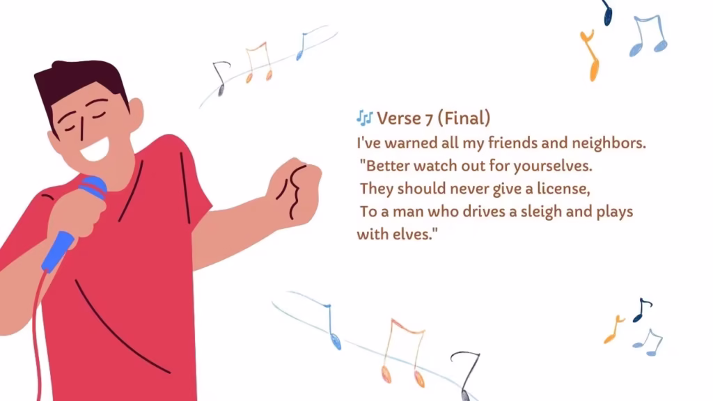
grandma got run over by a reindeer lyrics ( Verse-7)