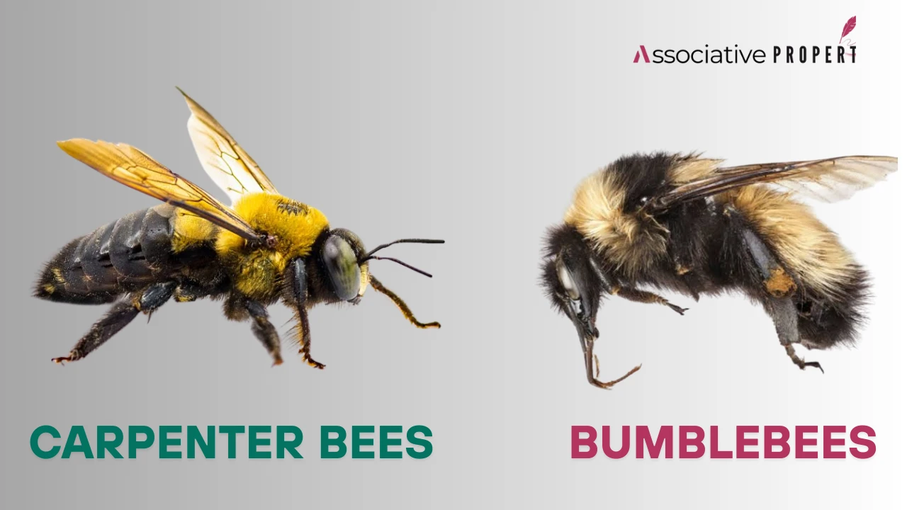 How do Carpenter Bees and Bumblebees looks like